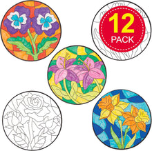 Baker Ross Flower Colour In Window Decorations - Pack of 12, Easter Crafts, Craft For Kids (AT393)