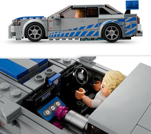 LEGO Speed Champions 2 Fast 2 Furious Nissan Skyline GT-R (R34) Set, Race Car Toy Model Building Kit for 9 Plus Year Old Boys & Girls, with Racer Minifigure, Collectible Gift for Kids 76917