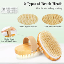 FREATECH Back Scrubber Body Brush Kit with Detachable Long Handle and 3 Replaceable Attachments, Bath Shower Exfoliating Brush with Stiff and Soft Bristles for Wet and Dry Brushing, Lotion Applicator