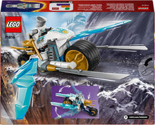 LEGO NINJAGO Zanes Ice Motorcycle Toy for 7 Plus Year Old Boys & Girls, Dragons Rising Motorbike Set with a Zane Character Minifigure, Ninja Adventure Playset, Small Vehicle Gift for Kids 71816