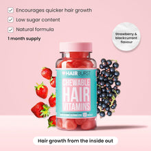 Hairburst Biotin Gummies for Hair Growth - Hair, Skin & Nails Vitamin Supplement - Low Sugar, Delicious Flavour - Reduces Breakage, Promotes Healthier Thicker Hair - Daily Chewable Vitamins - 1 Month