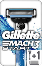 Gillette Mach3 Start Razor for Men with Aqua-Grip Handle