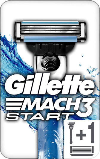 Gillette Mach3 Start Razor for Men with Aqua-Grip Handle