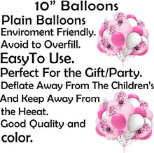 Hot Pink and White Balloons Pack of 30PCS 10Inch White Balloons with Metallic Pink Confetti Helium Latex Balloons Hot Pink White Balloons for Girls Theme Birthday Baby Showers Wedding Decorations