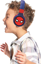 LEXIBOOK HPBT010SP Spiderman 2-in-1 Bluetooth Headphones Stereo Wireless Wired, Kids Safe for Boys Girls, Foldable, Adjustable, red/Blue, Black, Spider-Man