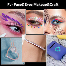 LLMSIX 1225 Pcs Face Gems Self-Adhesive Face Jewels Colorful Hair Gems Face Jewels Stick on Face Diamonds Rhinestones Festival Rhinestone Stickers for Face Hair Eye Makeup Nail Body Crafts