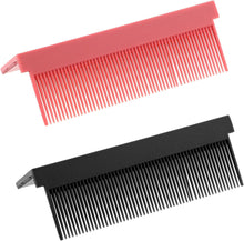 2 Pcs Hair Straightener Comb Flat Iron Comb Attachment Nimble Grip Comb for Flat Iron Hot Comb Fit Hair Straightening Women Men DIY Combs Accessories for Barber Salon (Black Red)