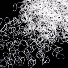 Lusofie 2500Pcs Clear Hair Elastic Bands Small Clear Elastic Hair Bands Soft Baby Elastic Hair Ties Hair Bands for Girls, Kids, Braids Hair, Wedding Hairstyle