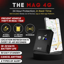 SafeTag Mag 4G  Rechargeable Magnetic 4G LTE GPS Tracker, Car, Van, Motorbike, Caravan, etc. 34-195 Countries, 90 Day Standby, Real Time Tracking and Alerts, 7 Day Free Trial+SIM Included, UK Company