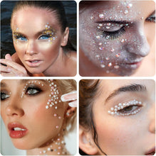 6 Sheets Face Gems for Festivals Women Face Stickers Make Up Eye Gems Face Gems, Make up Crystals Sticker Rainbow Rhinestones for Festival Accessory Halloween Makeup Decoration