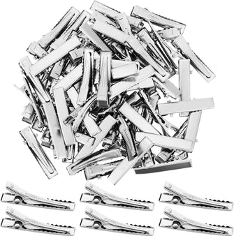 200 Pieces Alligator Hair Clips Metal Duck Bill Hair Clips Flat Top Single Prong Hairpins for Hair Styling DIY Accessories