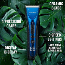 Barberboss Professional Hair Trimmer, Beard Trimmer, Shaver for Men & Boys, Waterproof, Cordless, Rechargeable Hair Trimmer, LED Display, Three Speed Adjustment, QR-2081