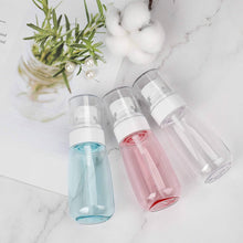 Fine Mist Spray Bottle Refillable Travel Clear Container, Plastic Empty Makeup Water Bottles Sprayer with Air Press Pump 60ml/2oz for Toiletry Cosmetic Skincare Cleaning 3 Pack