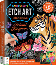 Hinkler  Kaleidoscope Etch Art Creations Animal Kingdom  Scratch Art for Adults  Animal Arts and Crafts  Gifts for Art Lovers