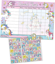 Magical Unicorns Reward Chart with Sparkly Stickers, Pink
