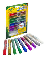 CRAYOLA Washable Glitter Glue - Assorted Colours (Pack Of 9)  Add Some Extra Sparkle To Your Arts & Crafts!  Ideal Kids Aged 3+