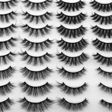 JIMIRE 20 Pairs False Eyelashes 4 Styles Fluffy Eyelashes Pack 3D Volume Faux Mink Lashes Packs