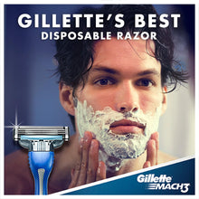 Gillete Mach 3 Smooth Shave Disposable Razor, 3 Count