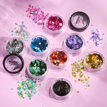 Chunky Holographic Glitter by Moon Glitter - Black - Cosmetic Festival Makeup Glitter for Face, Body, Nails, Hair, Lips - 3g