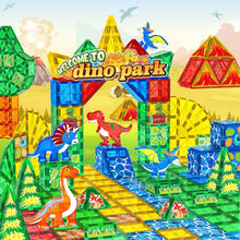 Magnetic Tiles Dinosaur Toys Magnet Tiles for Kids Ages 3-5 4-8 5-7, Dinosaur World Magnetic Building Blocks Montessori Educational Toys 3+ Year Old Boys & Girls Toddlers Kids Christmas Birthday Gifts