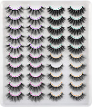 JIMIRE 20 Pairs False Eyelashes 4 Styles Fluffy Eyelashes Pack 3D Volume Faux Mink Lashes Packs