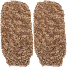 Healifty 2pcs Exfoliating Hemp Glove Shower Bath Mitt Mitten Bath Sponge Scrubber Remove Dead Skin for Men and Women