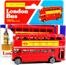London Red Bus (Small) - Double Decker Red Bus Model Made of Die Cast Metal and Plastic Parts