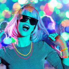 FRIUSATE 80s Fancy Dress Costumes Accessories, 1980s Party Costume Accessories Set Neon Leg Warmers Fishnet Gloves Earrings Bracelet Necklace Headband, Retro Outfit for 80s Party Dress up Day