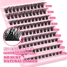 Lash Clusters 108Pcs DIY Eyelash Extenisons Natural Look Wispy Lashes 8-16MM D Curl Reusable Individual at Home Fluffy Extensions by JIMIRE