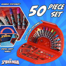 Marvel Kids Art Set for Boys Crafts Drawing and Painting Sets for Children Travel Case 40 Plus Pieces Watercolour Paints Crayons Colouring Pencils Art Supplies Spiderman Gifts