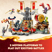 LEGO NINJAGO Tournament Battle Arena Set, Ninja Adventure Toys for 7 Plus Year Old Boys & Girls, with 6 Minifigures including Characters Jay and Kai, Dragons Rising Birthday Gift for Kids 71818