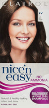 Clairol Nice'n Easy No Ammonia Hair Dye, 79 Dark Brown