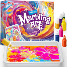 Klever Kits Marbling Paint Art Kit for Kids, Water Marble Paint Art, Arts and Crafts for Girls & Boys 6-12 Years Old, Paint Craft Kits, Birthday Gift Ideas Activities Toys,Presents