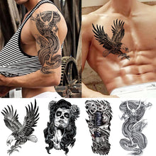 LAROI 50 Sheets Animals Black Temporary Tattoos For Men Adults Tribal Ealge Dragon Fake Small Temporary Tattoos For Women Neck Arm Thigh Flower Tattoo Sticker For Kids Boys Halloween Tatoos Wolf Lion