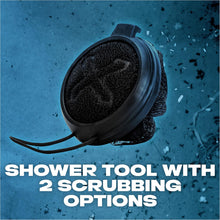 Lynx 2-Sided Shower Tool with 2 scrubbing options shower sponge for a better clean 1 piece, Black