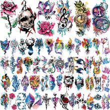 77 Sheets Temporary Tattoo, 17 Sheets Half Arm Flower Dream Catcher Cat Goldfish Fake Tattoos for Adults Shoulder Neck, 60 Sheets Tiny Waterproof Temporary Tattoos Realistic for Women Girls and Kids