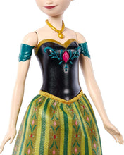 Mattel Disney Frozen Singing Anna Doll, Frozen Anna in Signature Clothing, Button Sings "For the First Time in Forever" Song, Toys for Ages 3 and Up, One Doll, English Version, HLW56
