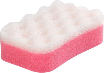 Manicare Luxury Massage Bath Sponge, Wash Exfoliate And Massage, Shower Body Scrubber, Pink Double Sided Cleaning Sponge, Durable And Long lasting, Lather And Use With Shower Gel Or Body Wash