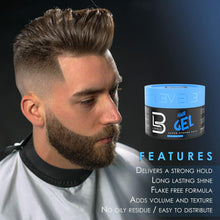 L3VEL3 Super Strong Hair Gel - Creates Sleek, Long Lasting Hairstyles - Gives Volume and Adds Shine - Water Based and Flake Free Formula - Clean and Refreshing Scent - Rinses out Easily - 500 ml