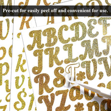 1 Inch Small Self Adhesive Vinyl Letter Number Symbol Stickers Kit,528 Pieces Alphabet Number Stickers for Mailbox, Water Bottle, Scrapbook, Notebook - Gold