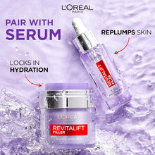 L'Oreal Paris Revitalift Filler Plumping Water-Cream with Micro-Epidermic Hyaluronic Acid, Multi-Layer Skin Hydration, Smooths and Re-Plumps Wrinklesm, 50 ml