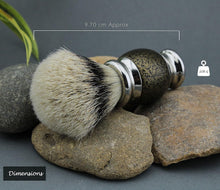 Haryali London Shaving Kit - 5pc Shaving Brush Set - Gold antique Shaving Set - Silvertip Badger Shaving Brush - 3 edge Shaving Blade Shaving Razor - Shaving Soap - Shaving Bowl - Alum Stick