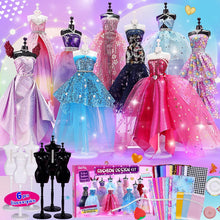 1000+Pcs - Fashion Designer Kit for Girls with 6 Mannequins- Creativity DIY Arts & Crafts Kit Learning Toys Sewing Kit for Kids- Teen Girls Kids Birthday Gift Present Age 6 7 8 9 10 11 12+
