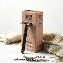 Jungle Culture Bamboo Safety Razor for Men & Women  Premium Eco Friendly Razor  Fits Double Edge Razor Blades  Single Blade Reusable Mens Razor  Zero Waste  Dark Wood Handle Slim