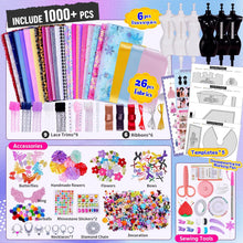 1000+Pcs - Fashion Designer Kit for Girls with 6 Mannequins- Creativity DIY Arts & Crafts Kit Learning Toys Sewing Kit for Kids- Teen Girls Kids Birthday Gift Present Age 6 7 8 9 10 11 12+