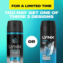 Lynx Ice Chill Aerosol Bodyspray 48 hours of odour-busting zinc tech iced mint & lemon deodorant 6x 150 ml