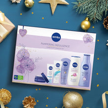NIVEA Pampering Indulgence Gift Set (6 Pieces), Luxury NIVEA Gift Set Includes Shower Cream, Day and Night Cream, Body Lotion and More, Gifts for Women