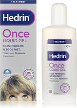 Hedrin Once Liquid Gel, Head Lice Treatment, Kills Headlice and Eggs in 15 Minutes, 10 x Treatments, Clear, 250 ml