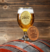 CROWNLY CRYSTAL 2007 18th Birthday Gifts Personalised Gifts Beer Glasses 18th Birthday Decorations Friend Birthday Gifts 18th Birthday Gifts for Brother Gifts for Men Personalised Glass Mens Gifts