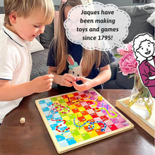 Jaques of London Snakes and Ladders Game for Kids with Ludo Game Board  2 in 1 Kids Board Games  Wooden Games for 3 4 5 Year Olds Girls and Boys  Since 1795